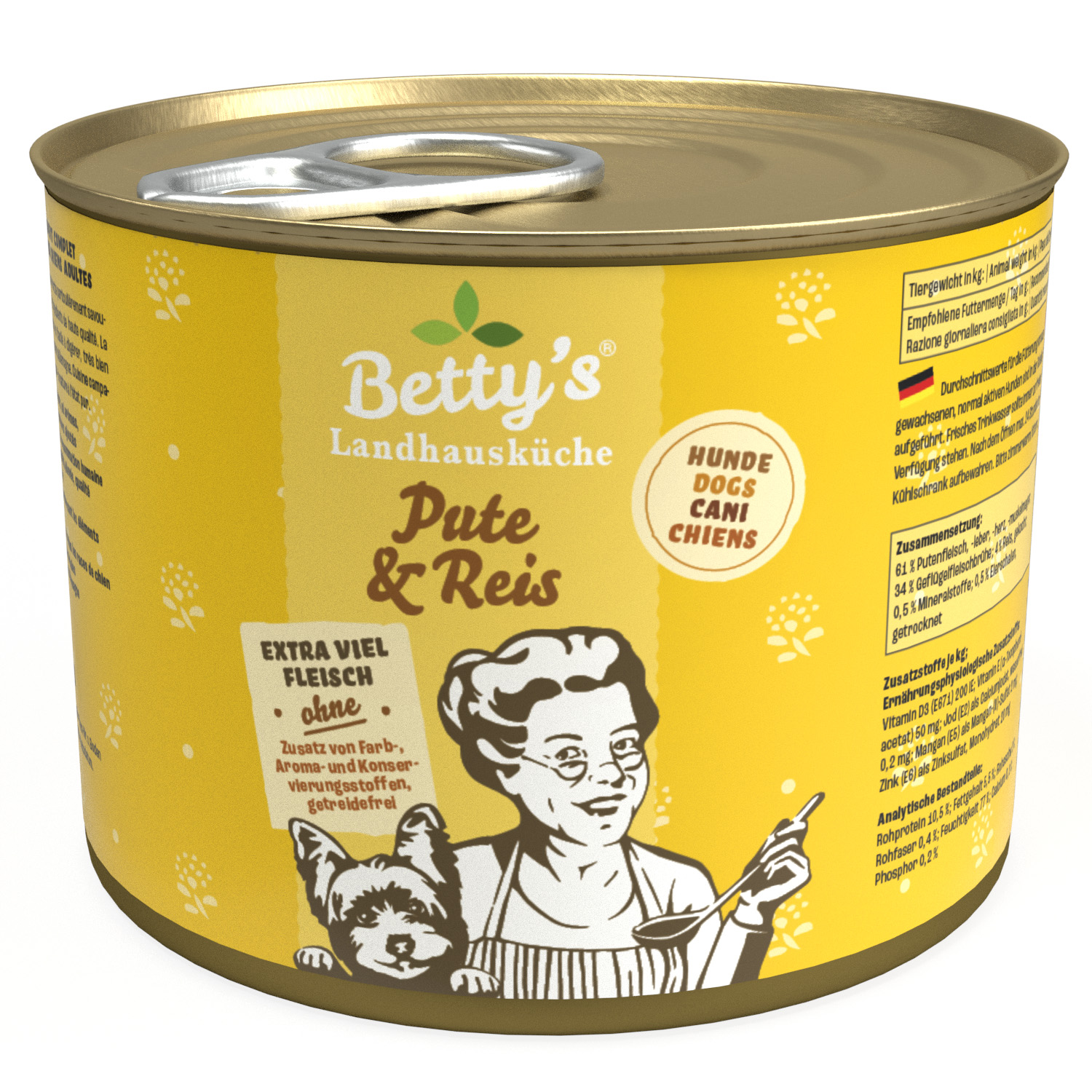 betty-s-landhausk-che-pute-reis-hundefutter-200g-sensibel image 1
