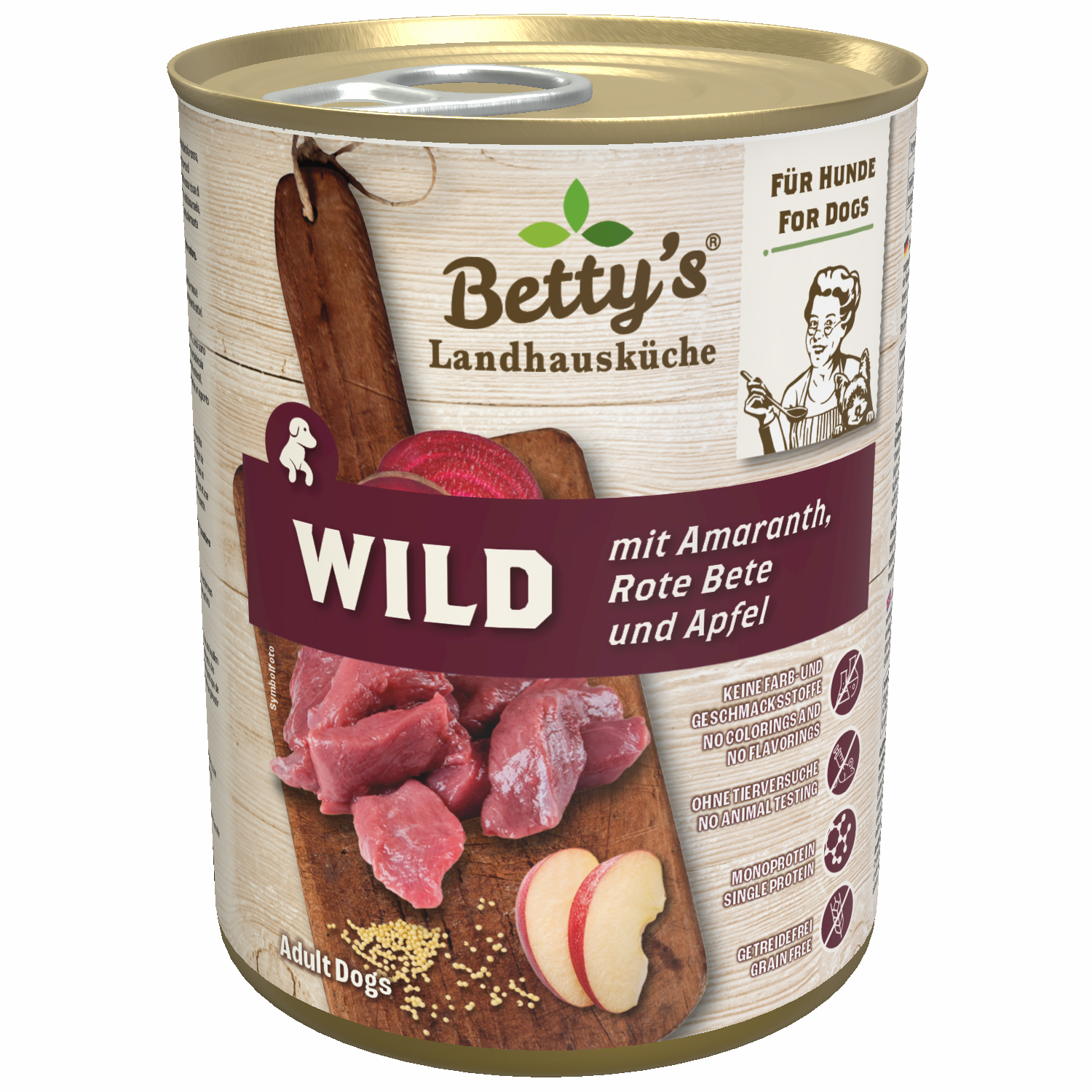 betty-s-landhausk-che-wild-hundefutter-400g-rote-bete image 1