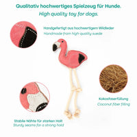 emmi-pet-flamingo-hundespielzeug-wildleder-kokosfaser image 3