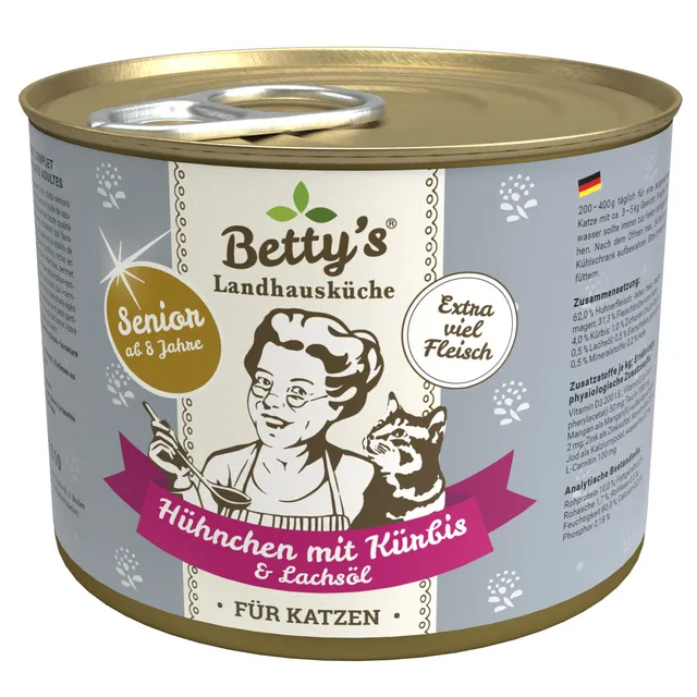 betty-s-landhausk-che-senior-h-hnchen-katzenfutter-200g-k-rbis image 1