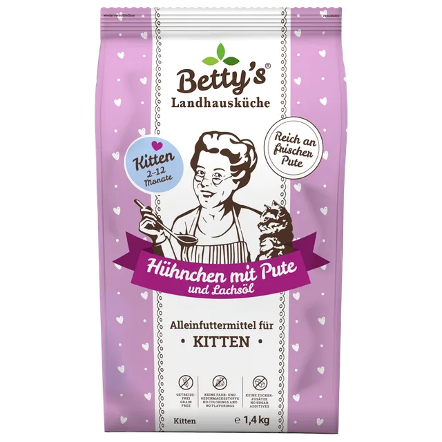 betty-s-landhausk-che-kitten-h-hnchen-pute-trockenfutter-1-4kg image 1