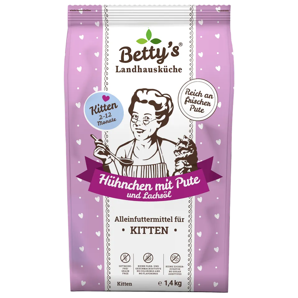 betty-s-landhausk-che-kitten-h-hnchen-pute-trockenfutter-1-4kg image 1