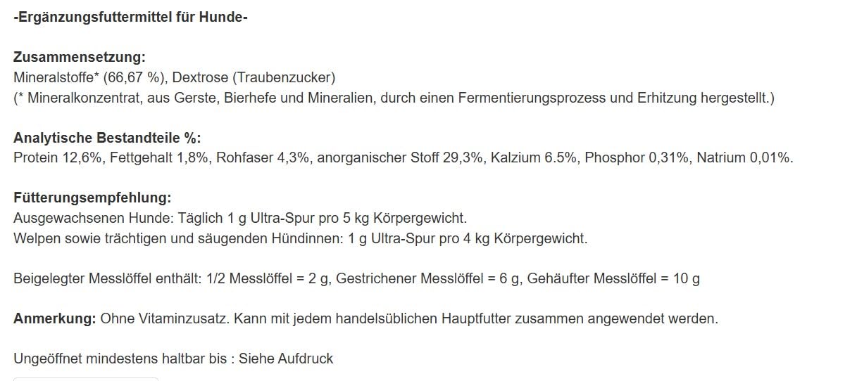 schecker-ultra-spur-hundefutter-1-kg-knochenaufbau image 3