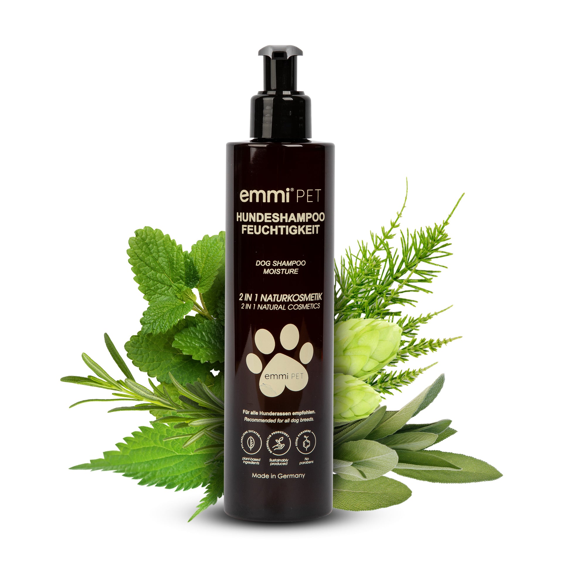 emmi-pet-hundeshampoo-2in1-moisture-nature-250-ml-fell image 1