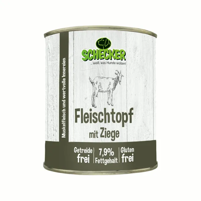 schecker-fleischtopf-ziege-nassfutter-6x820g-getreidefrei image 1