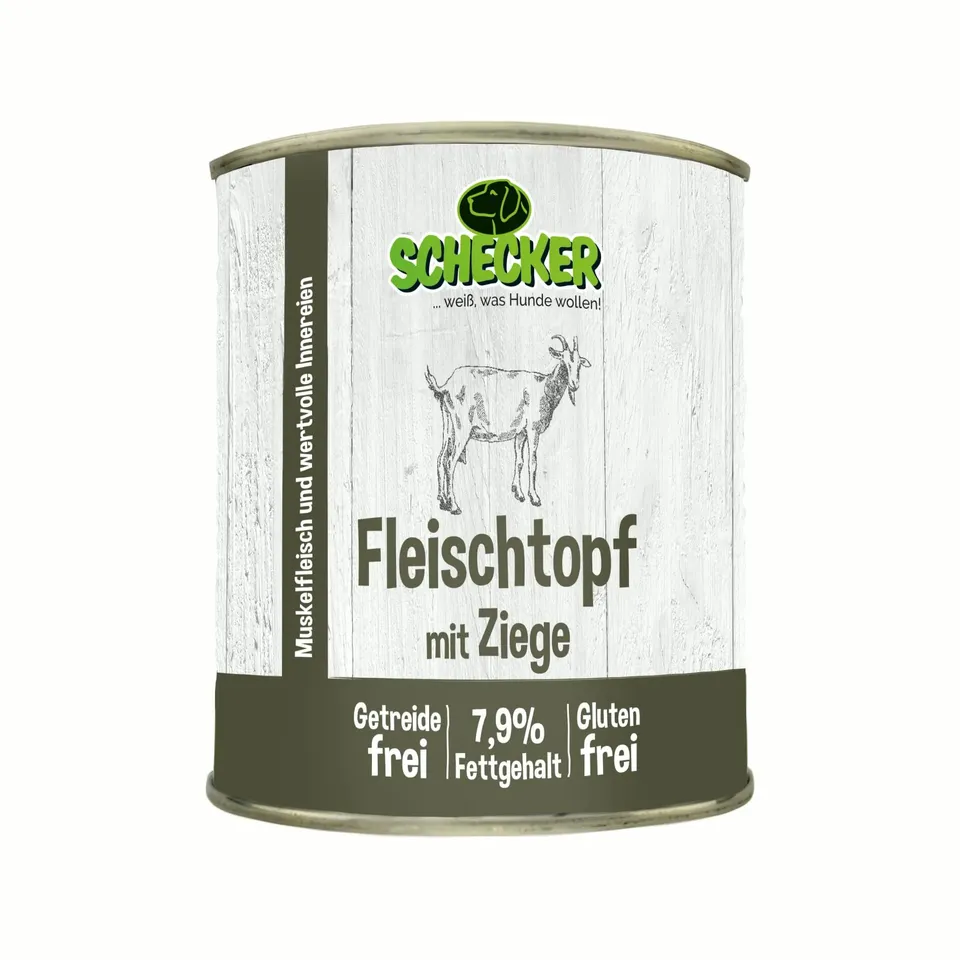 schecker-fleischtopf-ziege-nassfutter-6x820g-getreidefrei image 1
