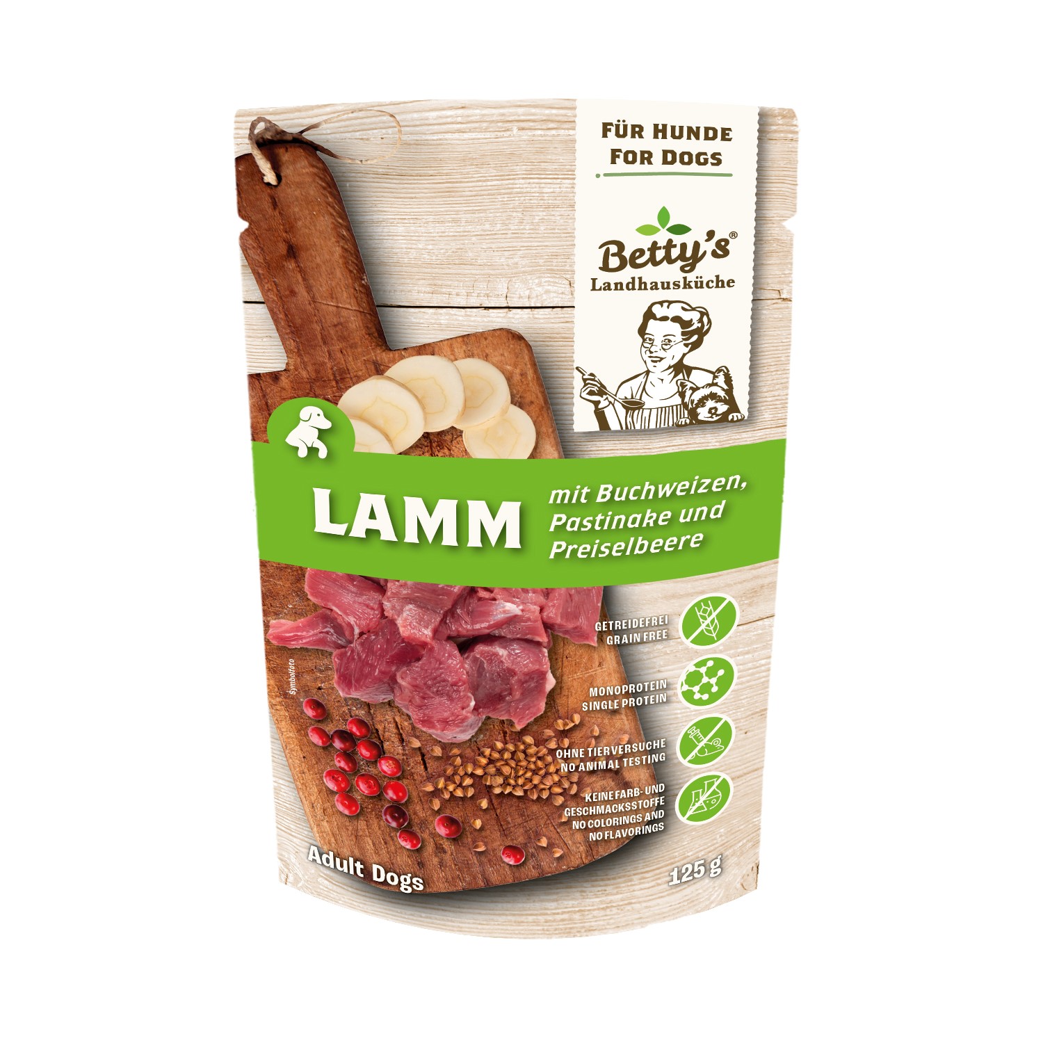 betty-s-landhausk-che-frischebeutel-hund-lamm-125g-buchweizen image 1