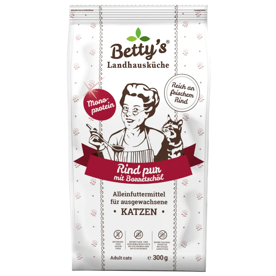 betty-s-landhausk-che-rind-pur-katzenfutter-300g image 1