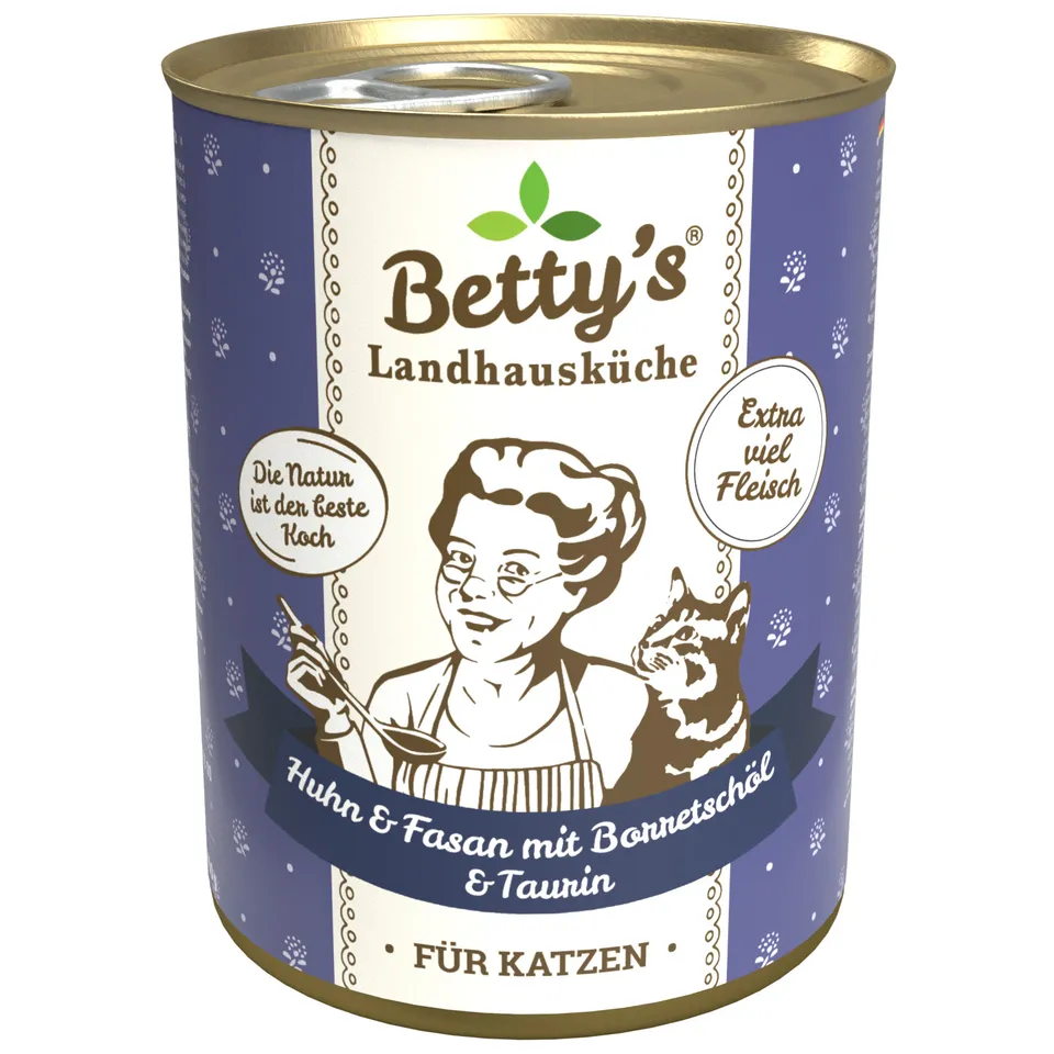betty-s-landhausk-che-huhn-fasan-katzenfutter-400g-borretsch-l image 1