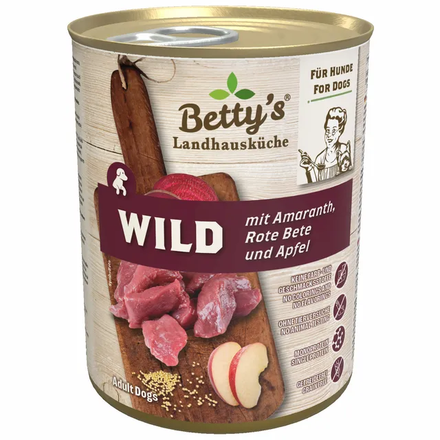 betty-s-landhausk-che-wild-hundefutter-400g-rote-bete image 1