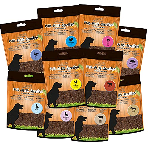 schecker-hundesnacks-pur-plus-streifen-testpaket-10x100-g image 2